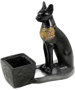 Egyptian Cat Brass Incense Cone Burner