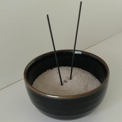 Yuzu Tenmoku Incense Bowl - Neko-Chan Incense
