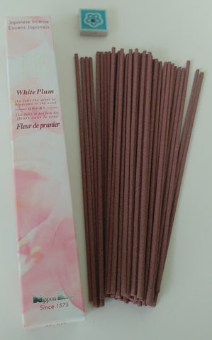 Kafu White Plum Less Smoke Incense, 50 Sticks - NEW - Neko-Chan Incense