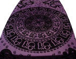 Om Calligraphy Table Cloth - Black on Purple - Neko-Chan Incense