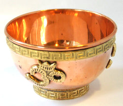 Om Copper Incense Bowl