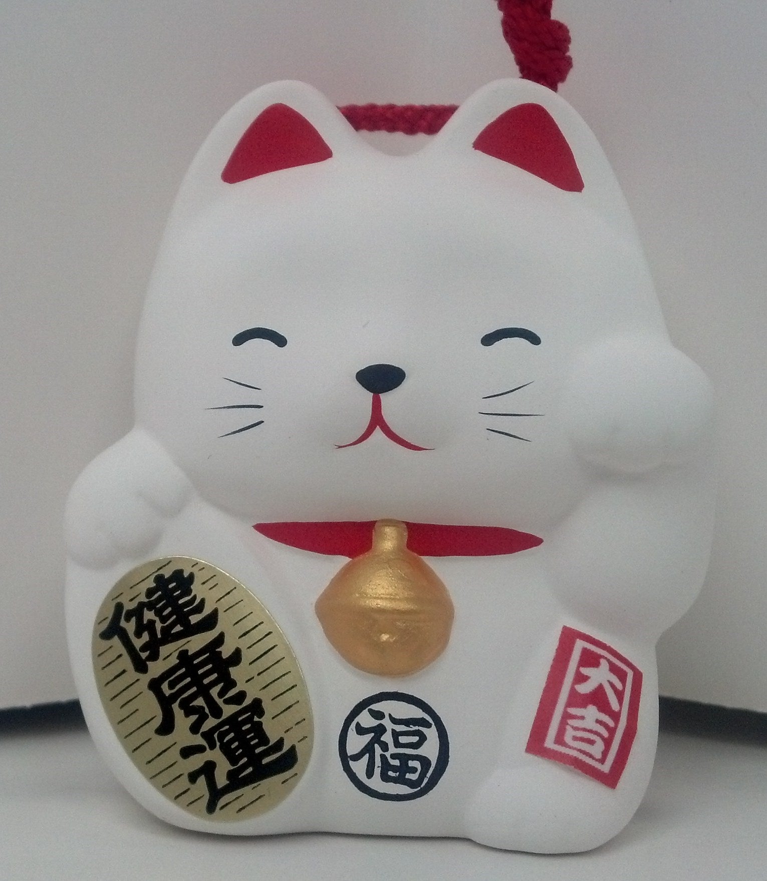 Maneki-Neko Fortune Cat Bell, white – Neko-Chan Incense