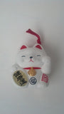 Maneki-Neko Fortune Cat Bell - White - Neko-Chan Incense