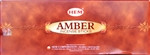 Amber Incense,  Box of 6 hexagonal tubes - Neko-Chan Incense