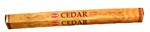 Cedar Incense, 20 Sticks, Box of 6 hexagonal tubes - Neko-Chan Incense