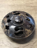 Indian Soapstone Incense Pot with Lid, 4" diameter