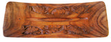 Hand Carved, Curved Wood Incense Burner