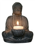 Volcanic Stone Buddha Tea Light Holder - Neko-Chan Incense