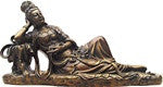 Kwan Yin Reclining - 12 inches in length, bronze - Neko-Chan Incense
