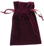 Velvet Mala/Jewelry Bag, Burgundy - Neko-Chan Incense