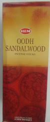 Oodh Sandalwood Incense Sticks, Box of 6  20-Stick Hex Tubes -  NEW - Neko-Chan Incense